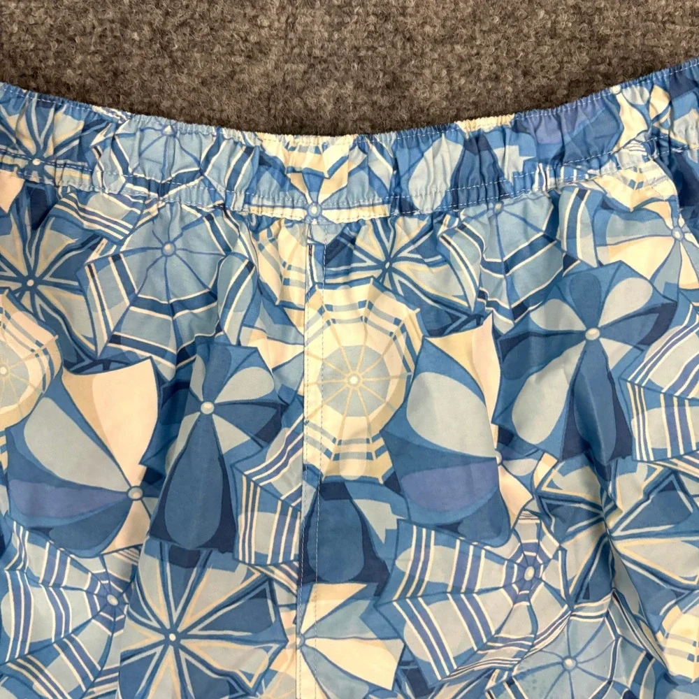 Vineyard Vines Swim Trunks Blue Beach Umbrella Print Mesh Lined Size‎ S